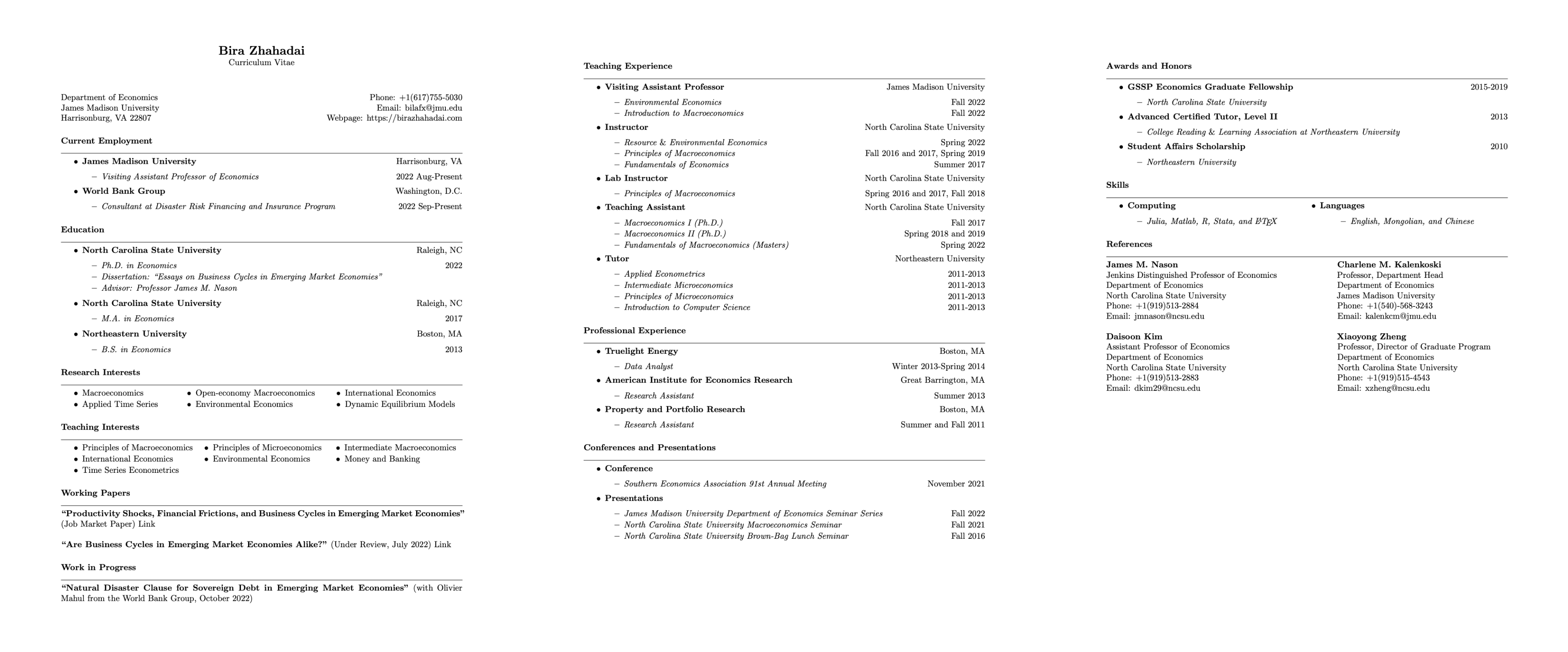 Bira's CV